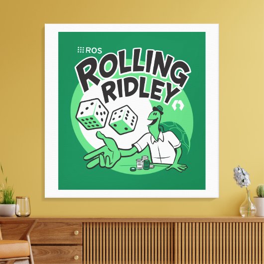ROS Rolling Ridley Release Poster op Canvas (Insitu (Woonkamer))