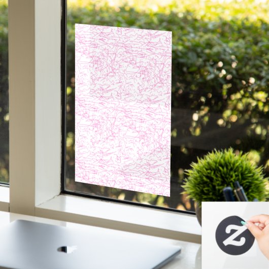Rosa Abstracte Office Map Mappen Set Raamsticker (Kantoor)