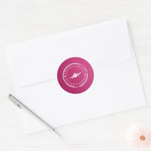 Rosa Aruba Paspoort Ronde Sticker