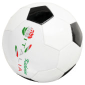 Rosa Bandiera Italiana con Italia Gepersonaliseerd Voetbal (Drie kwart)