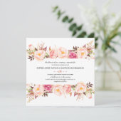 Rosa bloemstuk in landelijke stijl, bruiloft in ma kaart (Staand voorkant)