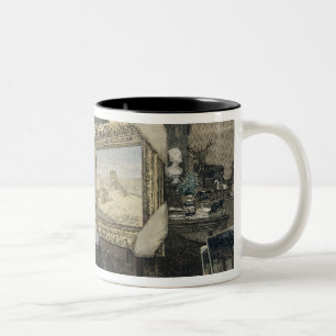Rosa Bonheur in haar studio Tweekleurige Koffiemok