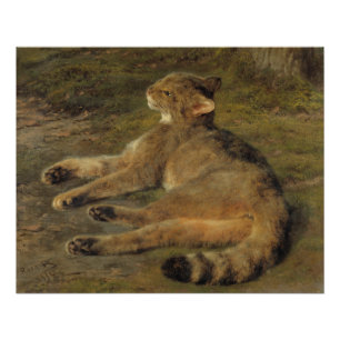 Rosa Bonheur Wild cat 1850 Perfect Poster