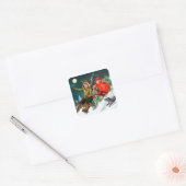 Rosa C. Petherick: Kerstwinkelen Vierkante Sticker (Envelop)