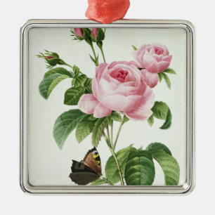 Rosa Centifolia Metalen Ornament