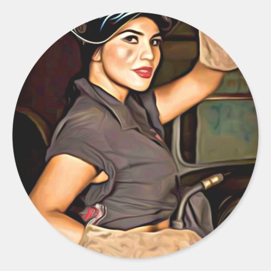 Rosa-de-lasser Ronde Sticker (Voorkant)