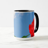 Rosa Don Juan avec le ciel bleu Mug (Devant droit)