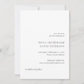 Rosa Elegant Modern Wedding Save The Date (Voorkant)