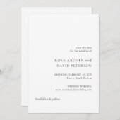 Rosa Elegant Modern Wedding Save The Date (Voorkant / Achterkant)