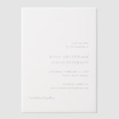 Rosa Elegant Modern Wedding Save the Date Vellum Uitnodigingen (Voorkant)