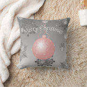 Rosa Fancy Kerstbal Worp Kussen (Deken)