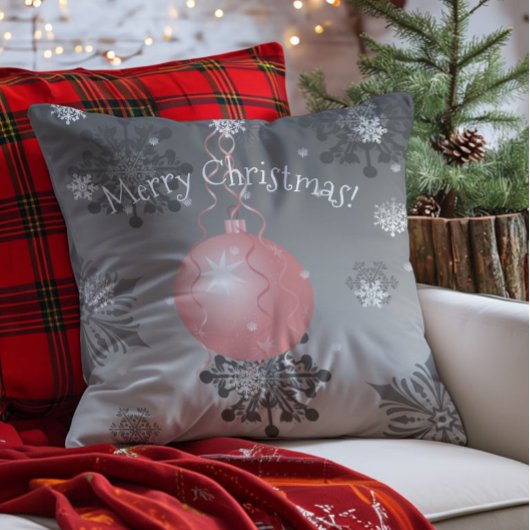 Rosa Fancy Kerstbal Worp Kussen