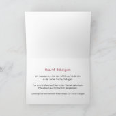 Rosa Gerbera ・ Invitation au mariage (Intérieur)