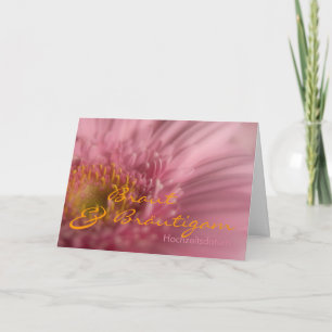 Rosa Gerbera • Sparen de Datum Karte Aankondiging