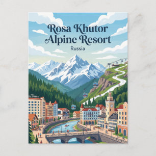 Rosa Khutor Alpineski-resort Rusland Briefkaart