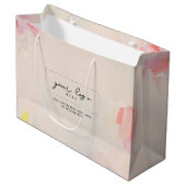 Rosa & Koraal Abstracte Kunst Zakelijk Bedrijfslog Groot Cadeauzakje (Voorkant Gekanteld)