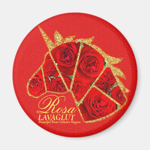 Rosa Lavaglut Magneet