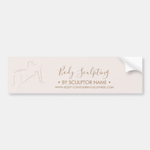 Rosa lichaamsmodellering en contouring spa brandin bumpersticker