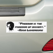 Rosa Luxemburg "Freedom of Dissent" Bumpersticker (Op auto)