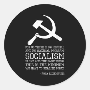 Rosa Luxemburg over het socialisme - Politiek Phil Ronde Sticker