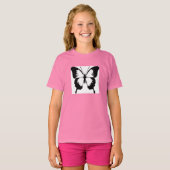Rosa Mädchen T-shirt mit Schmetterling (Devant entier)