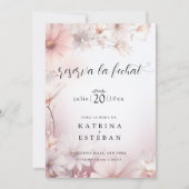 rosa margarita bloem save the date (Voorkant)