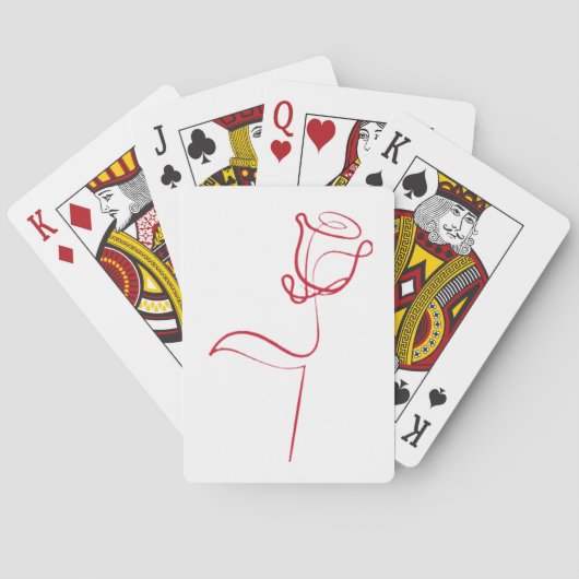 "Rosa Mística": Elegância em Cada Jogada Pokerkaarten (Achterkant)