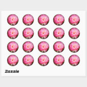 Rosa Nicole Ronde Sticker (Vel)