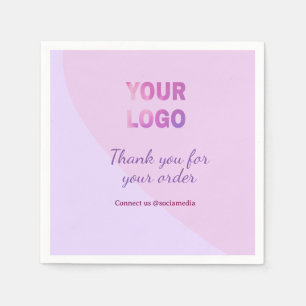 Rosa paars uw logo verbinding met ons social media servet