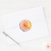 Rosa Peace [Round Seal] Ronde Sticker (Envelop)