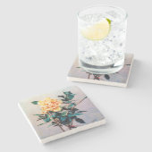 Rosa/Rose Stenen Onderzetter (Zijkant)