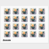 Rosa/Rose Vierkante Sticker (Vel)
