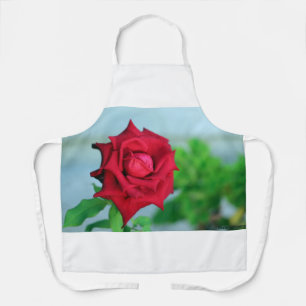 Rosa rossa Floreale keuken schort