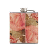 Rosa schedelcollage Heupfles (Achterkant)