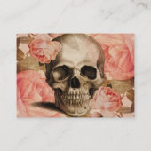 Rosa schedelcollage Visitekaartje (Achterkant)
