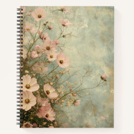 Rosa Schmuckkörbchen Vintage Kosmeen Nostalgie Notitieboek