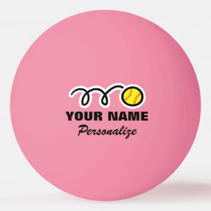 Rosa softball logo pingpongbal voor tafeltennis pingpongballen