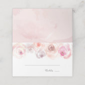 Rosa Stof Rozen Waterverf Plaatskaart (Buitenkant ongevouwen)