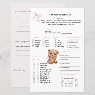 Rosa Strik spaarboek voor doop/babyshower