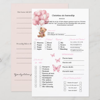 Rosa Strik spaarboek voor doop/babyshower