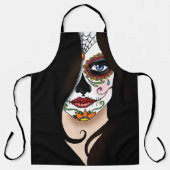 Rosa Sugar Skull Portret Schort (Voorkant)