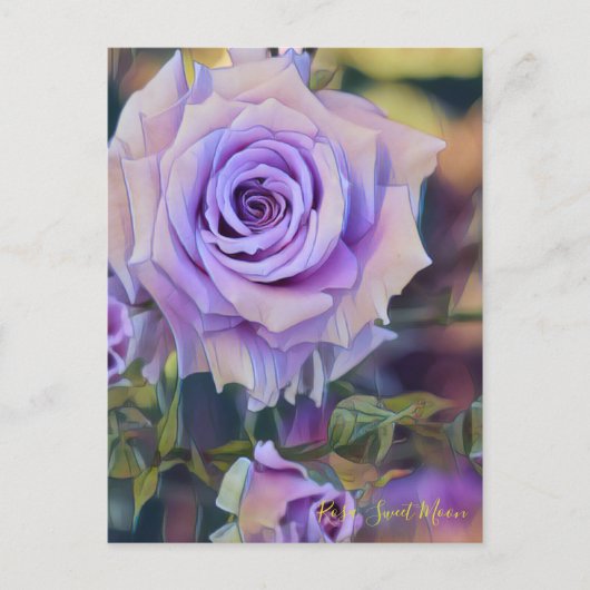 Rosa Sweet Moon (Briefkaart) Briefkaart (Voorkant)