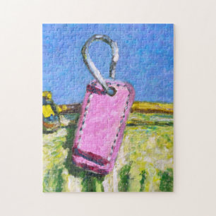 Rosa Tag Expressionistische Schilderijen iPad mini Legpuzzel