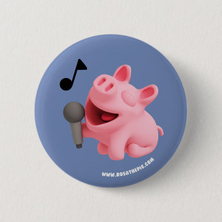 Rosa the Pig does Karaoke Ronde Button 5,7 Cm