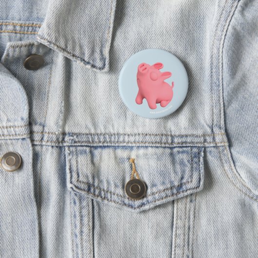 Rosa the Pig is Snobby Ronde Button 5,7 Cm (In situ)