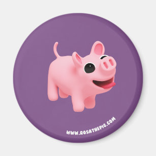 Rosa the Pig Jumps Magneet