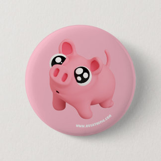 Rosa the Pig Puppy Eyes Ronde Button 5,7 Cm
