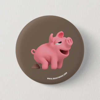 Rosa the Pig takes a Poop Ronde Button 5,7 Cm