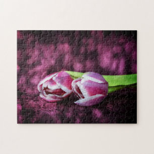 Rosa tulpen legpuzzel
