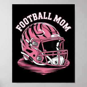 Rosa Voetbal Moeder Energie Helm Roze Luipaard Poster